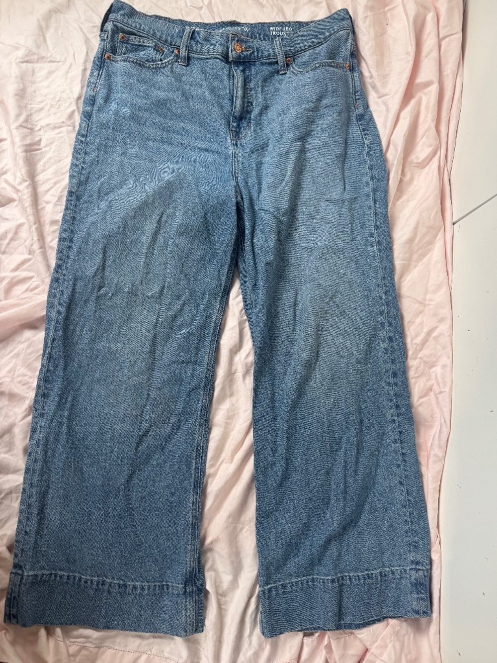 J Crew petite wide leg trouser jeans